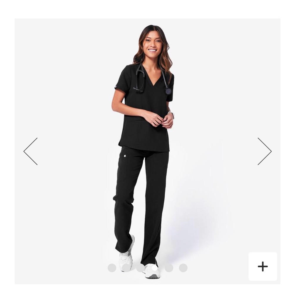 Wear Figs Black Scrub Set